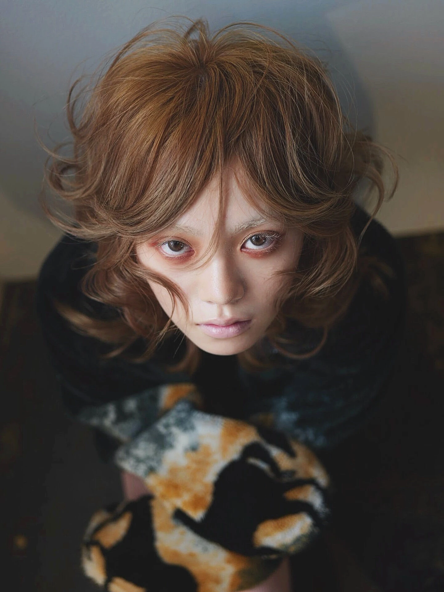 ブリーチ履歴がある髪だったので根本5センチはライトナーと補色